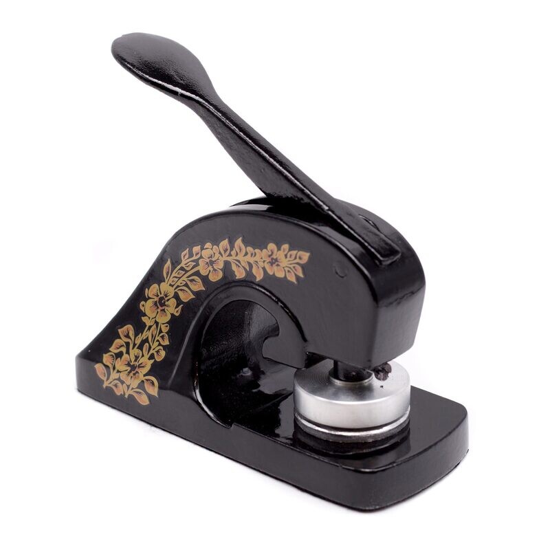 black gold desktop book embosser