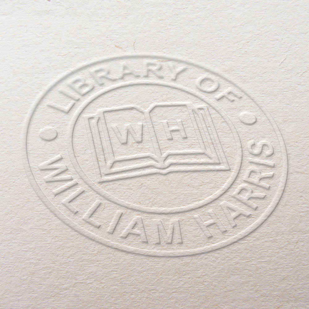 Buy Library Book Embosser Seal Stamp Personalized Customized 1 x 5/8 (Open  Book) Online at desertcartIreland