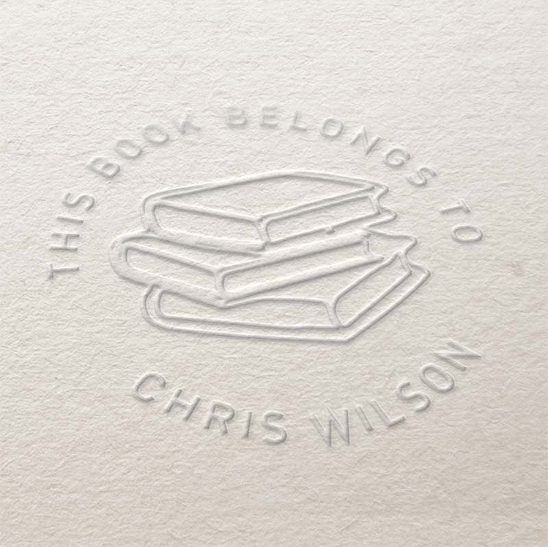 Book Embosser Design Ex Libris Design Book Seal Book Stamp