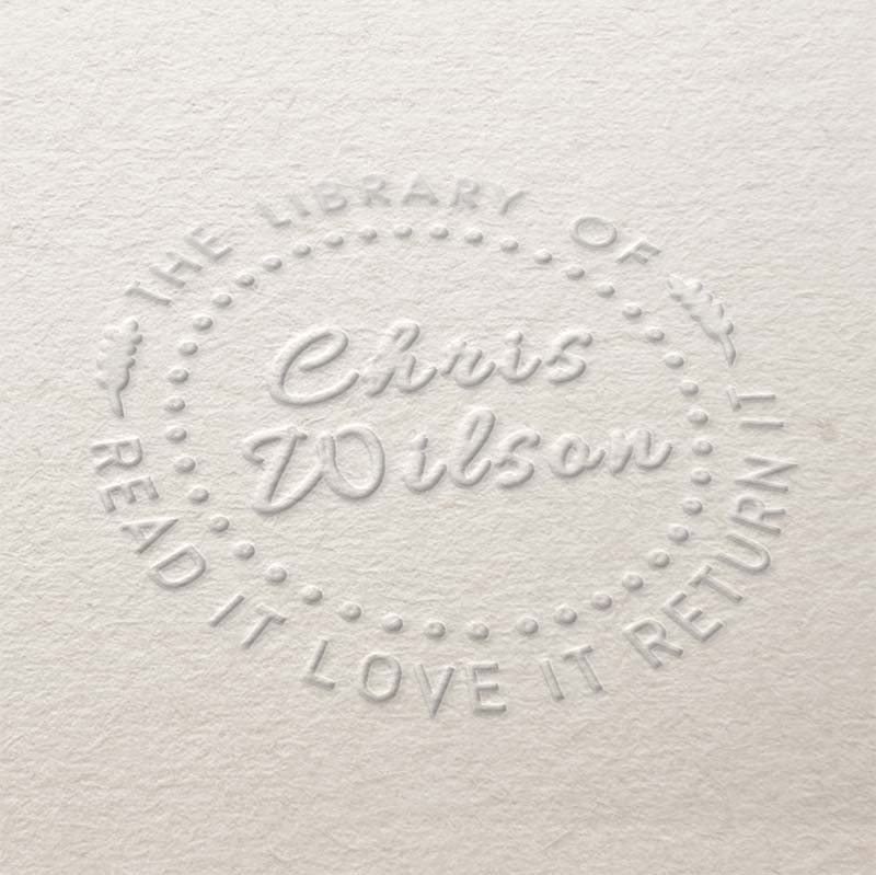 Book Embosser Design Ex Libris Design Book Seal Book Stamp